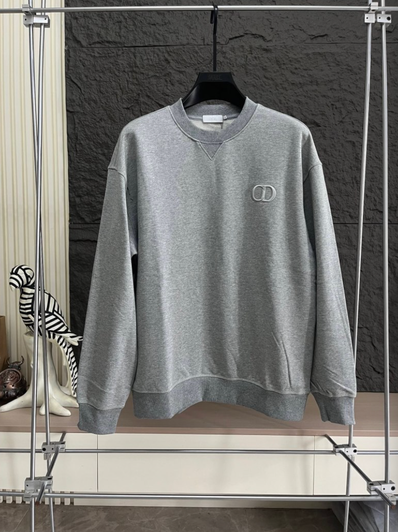 DIOR 2026FW CD EMBOSSED MINIMALIST CREWNECK SWEATSHIRT – 1:1 HIGH END
