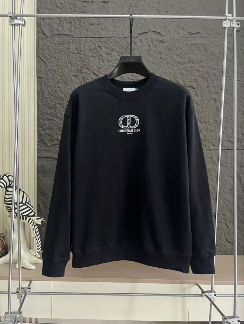 DIOR 2026FW CD EMBROIDERED BOUCLÉ MONOGRAM CREWNECK SWEATSHIRT– 1:1 HIGH END