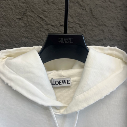 LOEWE 2026FW ANAGRAM EMBROIDERED BOUCLÉ HOODIE – 1:1 HIGH END