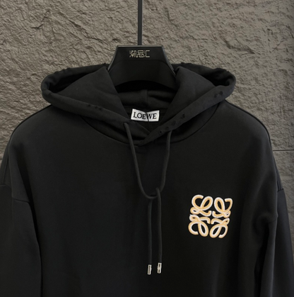 LOEWE 2026FW ANAGRAM EMBROIDERED BOUCLÉ HOODIE – 1:1 HIGH END