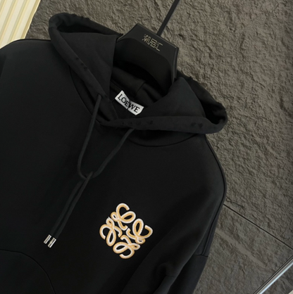 LOEWE 2026FW ANAGRAM EMBROIDERED BOUCLÉ HOODIE – 1:1 HIGH END