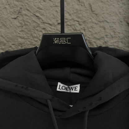 LOEWE 2026FW ANAGRAM EMBROIDERED BOUCLÉ HOODIE – 1:1 HIGH END