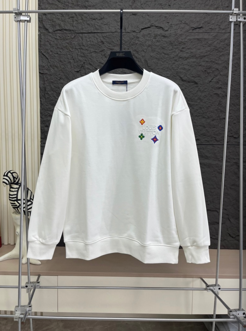 LOUIS VUITTON LV 2026FW MONOGRAM FLOWER MULTI-COLOR EMBROIDERED CREWNECK SWEATSHIRT– 1:1 HIGH END