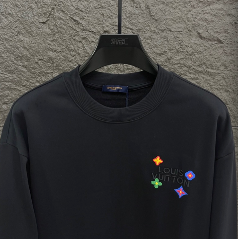LOUIS VUITTON LV 2026FW MONOGRAM FLOWER MULTI-COLOR EMBROIDERED CREWNECK SWEATSHIRT– 1:1 HIGH END