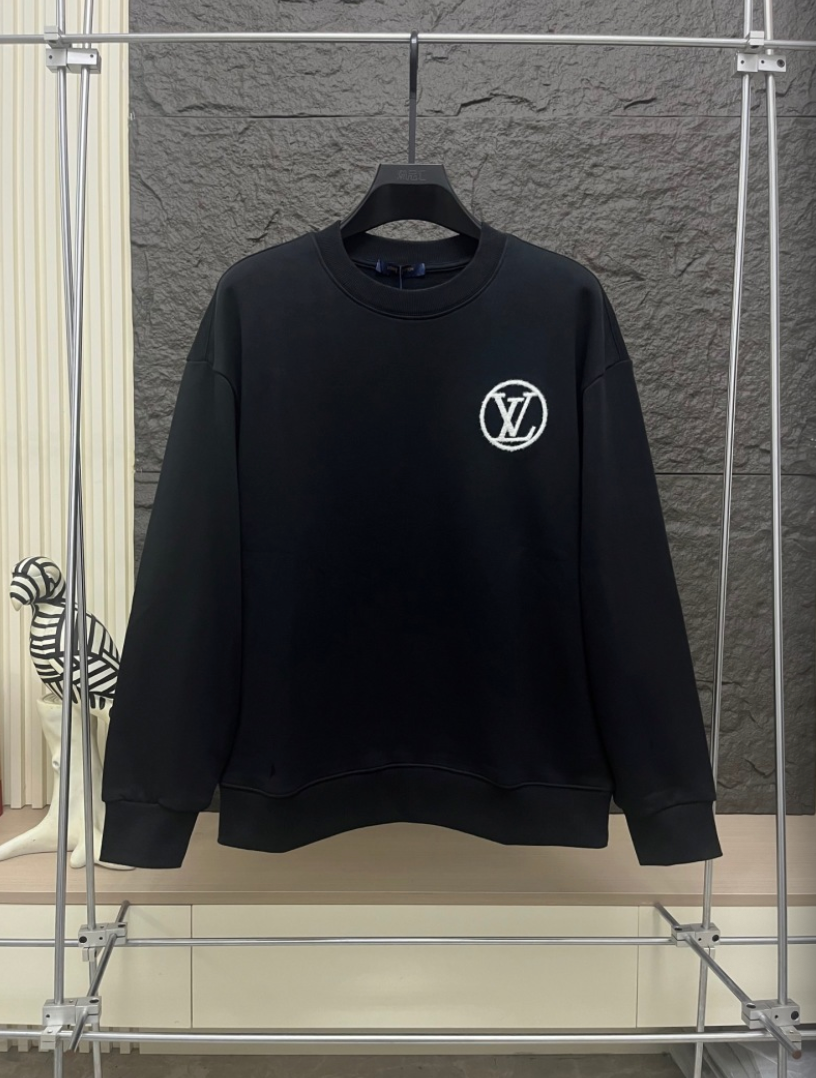 LOUIS VUITTON LV 2026FW CIRCLE INITIALS EMBROIDERED CREWNECK SWEATSHIRT – 1:1 HIGH END