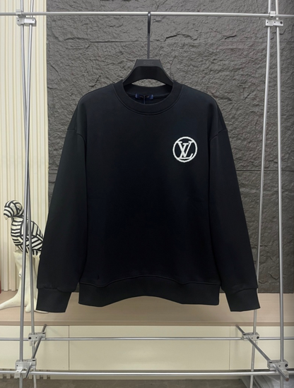 LOUIS VUITTON LV 2026FW CIRCLE INITIALS EMBROIDERED CREWNECK SWEATSHIRT – 1:1 HIGH END