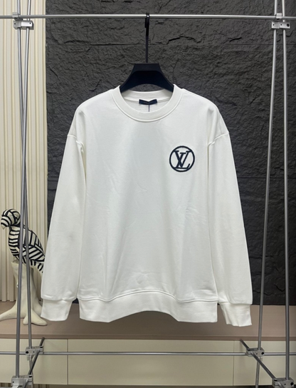 LOUIS VUITTON LV 2026FW CIRCLE INITIALS EMBROIDERED CREWNECK SWEATSHIRT – 1:1 HIGH END