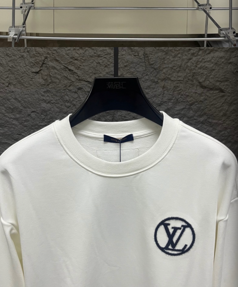 LOUIS VUITTON LV 2026FW CIRCLE INITIALS EMBROIDERED CREWNECK SWEATSHIRT – 1:1 HIGH END