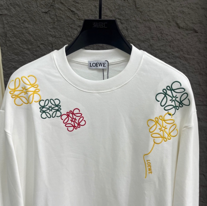 LOEWE 2026FW MULTI-COLOR ANAGRAM MONOGRAM BALLOON CREWNECK SWEATSHIRT– 1:1 HIGH END