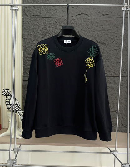LOEWE 2026FW MULTI-COLOR ANAGRAM MONOGRAM BALLOON CREWNECK SWEATSHIRT– 1:1 HIGH END
