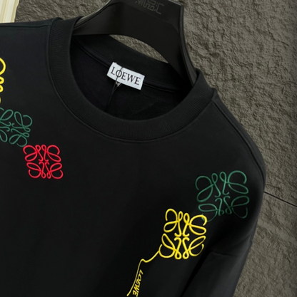 LOEWE 2026FW MULTI-COLOR ANAGRAM MONOGRAM BALLOON CREWNECK SWEATSHIRT– 1:1 HIGH END