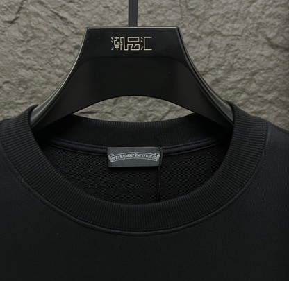 CHROME HEARTS CH 2026FW MULTI-COLOR CEMETERY CROSS POCKET CREWNECK SWEATSHIRT – 1:1 HIGH END