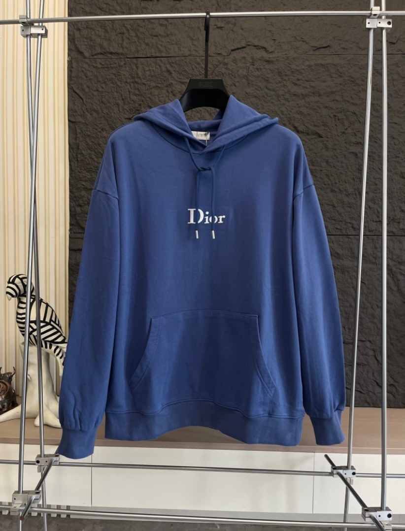 DIOR 2026FW EMBROIDERED SIGNATURE LOGO HOODIE – 1:1 HIGH END
