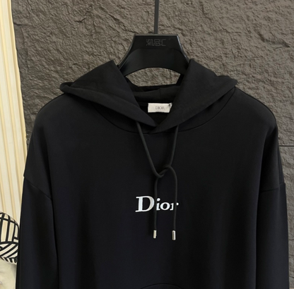 DIOR 2026FW EMBROIDERED SIGNATURE LOGO HOODIE – 1:1 HIGH END