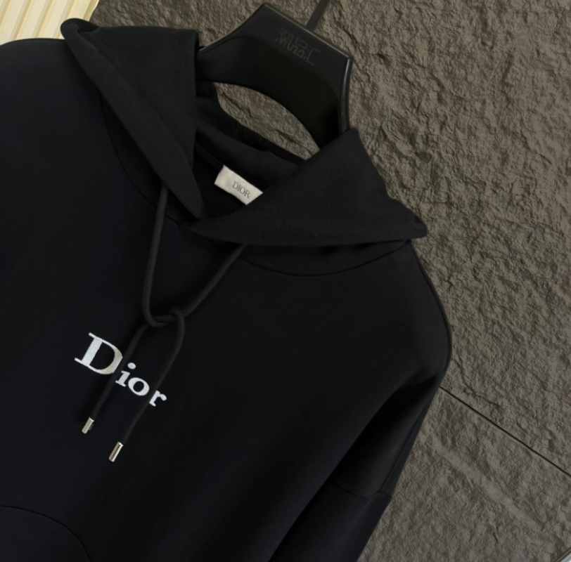 DIOR 2026FW EMBROIDERED SIGNATURE LOGO HOODIE – 1:1 HIGH END
