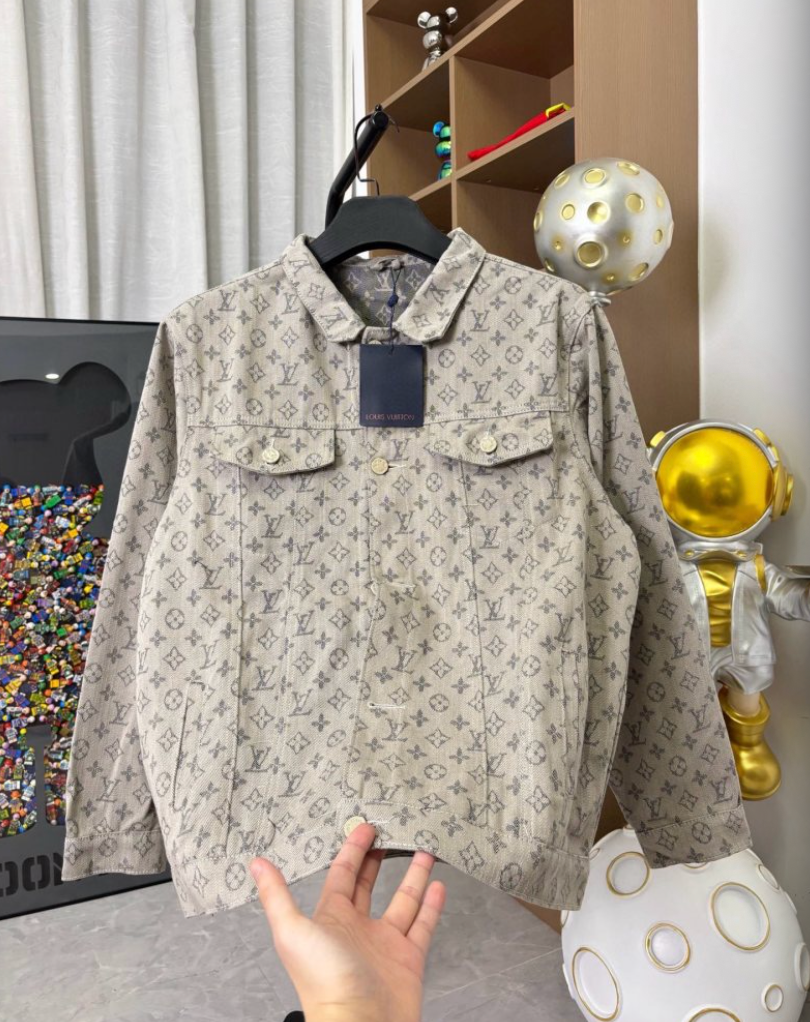 LOUIS VUITTON LV PREMIUM JACQUARD MONOGRAM DENIM JACKET– 1:1 HIGH END