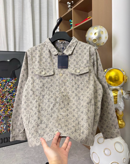LOUIS VUITTON LV PREMIUM JACQUARD MONOGRAM DENIM JACKET– 1:1 HIGH END