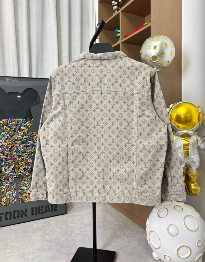 LOUIS VUITTON LV PREMIUM JACQUARD MONOGRAM DENIM JACKET– 1:1 HIGH END