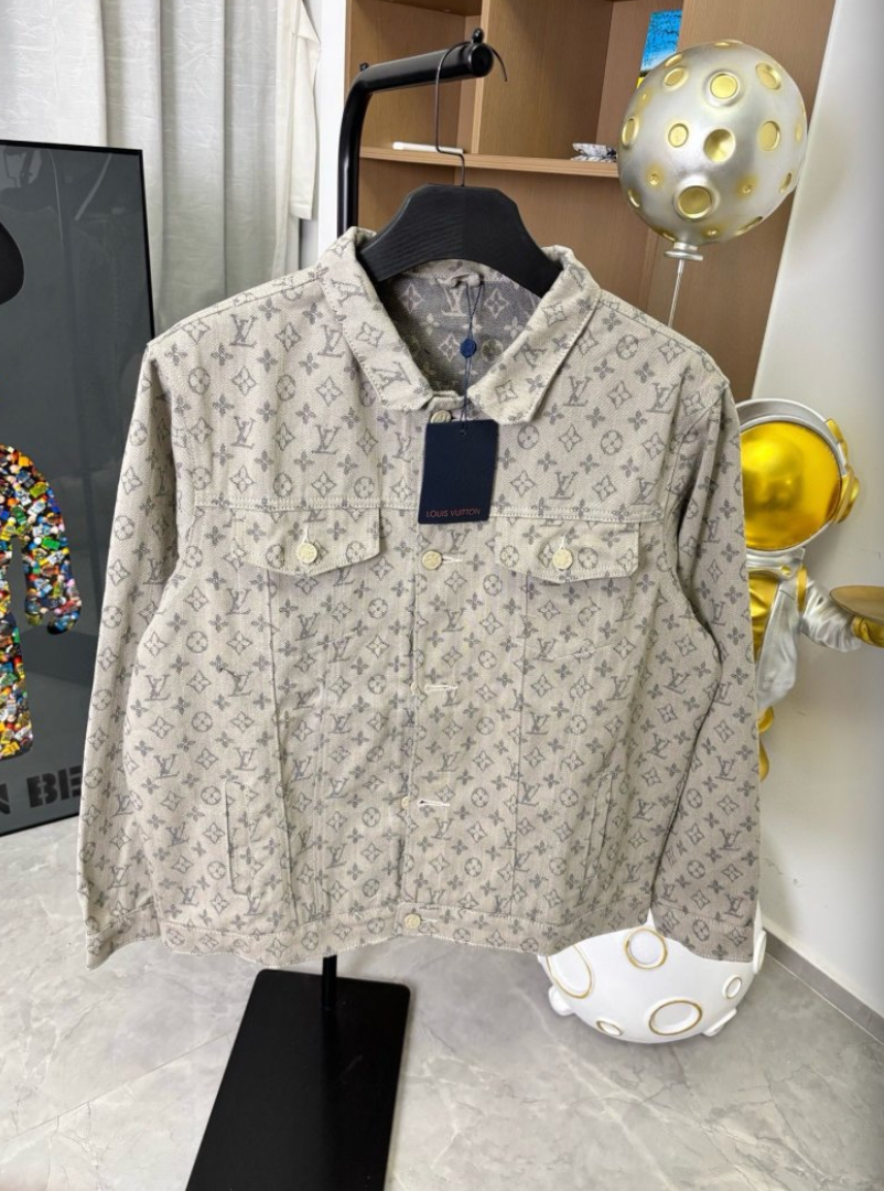 LOUIS VUITTON LV PREMIUM JACQUARD MONOGRAM DENIM JACKET– 1:1 HIGH END