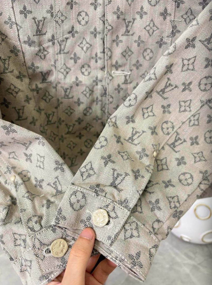 LOUIS VUITTON LV PREMIUM JACQUARD MONOGRAM DENIM JACKET– 1:1 HIGH END