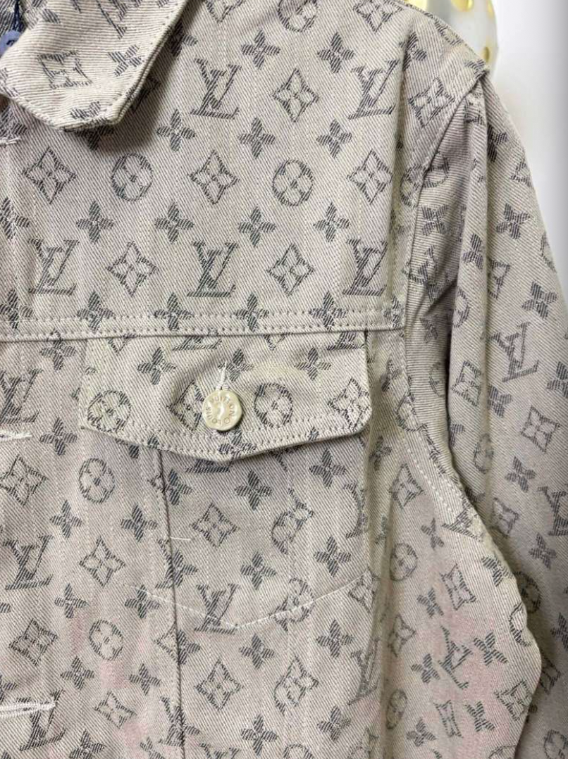 LOUIS VUITTON LV PREMIUM JACQUARD MONOGRAM DENIM JACKET– 1:1 HIGH END