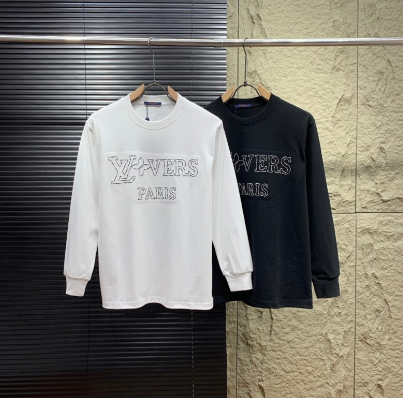 LOUIS VUITTON LV LOVERS PARIS EMBROIDERED LONG SLEEVE T-SHIRT – 1:1 HIGH END