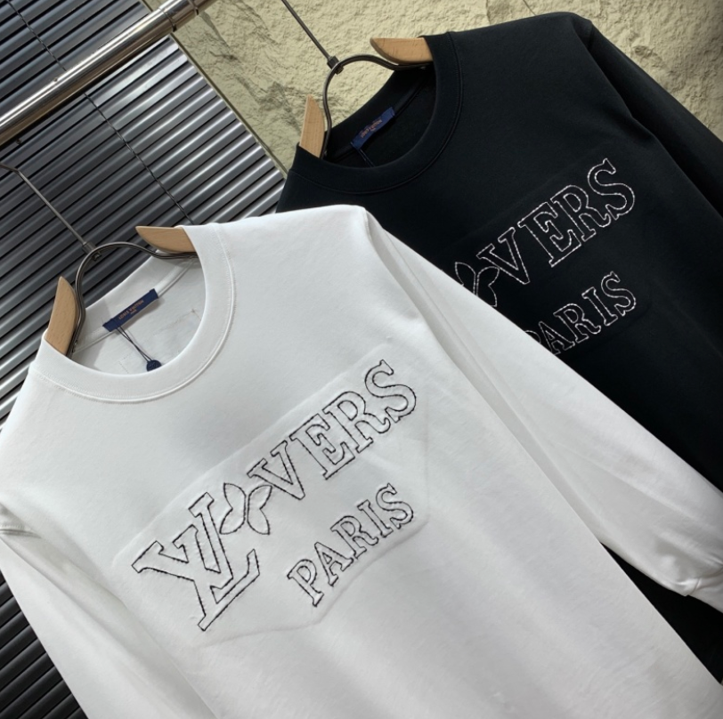 LOUIS VUITTON LV LOVERS PARIS EMBROIDERED LONG SLEEVE T-SHIRT – 1:1 HIGH END