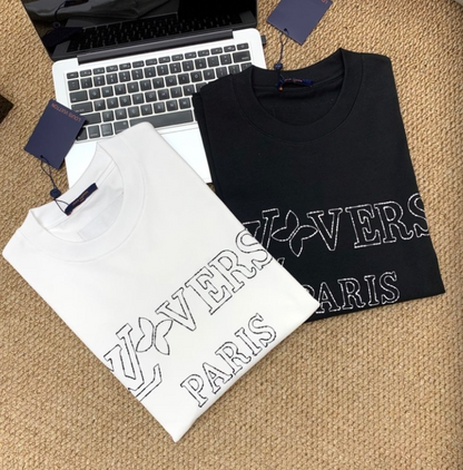 LOUIS VUITTON LV LOVERS PARIS EMBROIDERED LONG SLEEVE T-SHIRT – 1:1 HIGH END