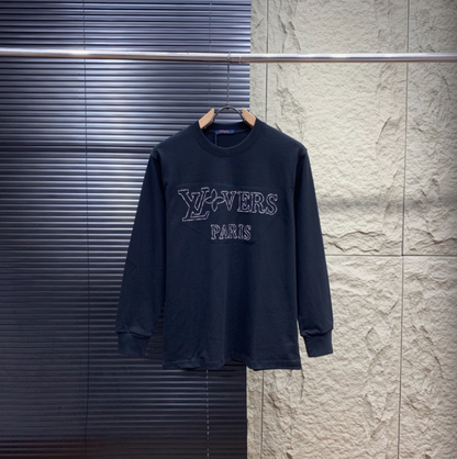 LOUIS VUITTON LV LOVERS PARIS EMBROIDERED LONG SLEEVE T-SHIRT – 1:1 HIGH END