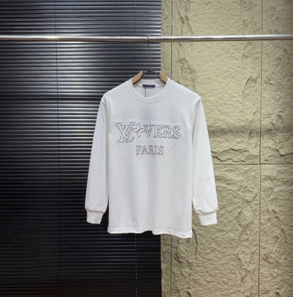 LOUIS VUITTON LV LOVERS PARIS EMBROIDERED LONG SLEEVE T-SHIRT – 1:1 HIGH END