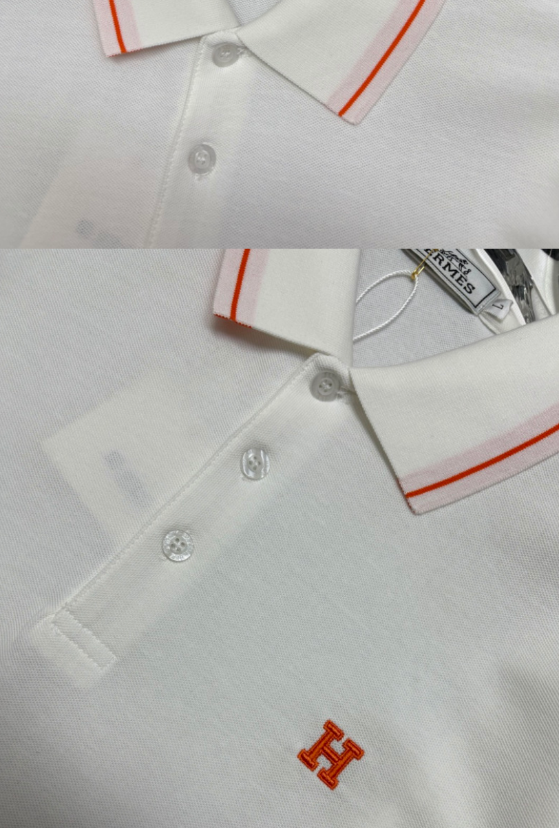HERMES ICONIC H EMBROIDERED LONG SLEEVE PIQUÉ POLO SHIRT– 1:1 HIGH END