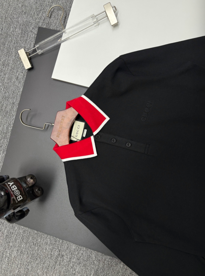 GUCCI RETRO CONTRAST COLLAR LONG SLEEVE PIQUÉ POLO SHIRT– 1:1 HIGH END
