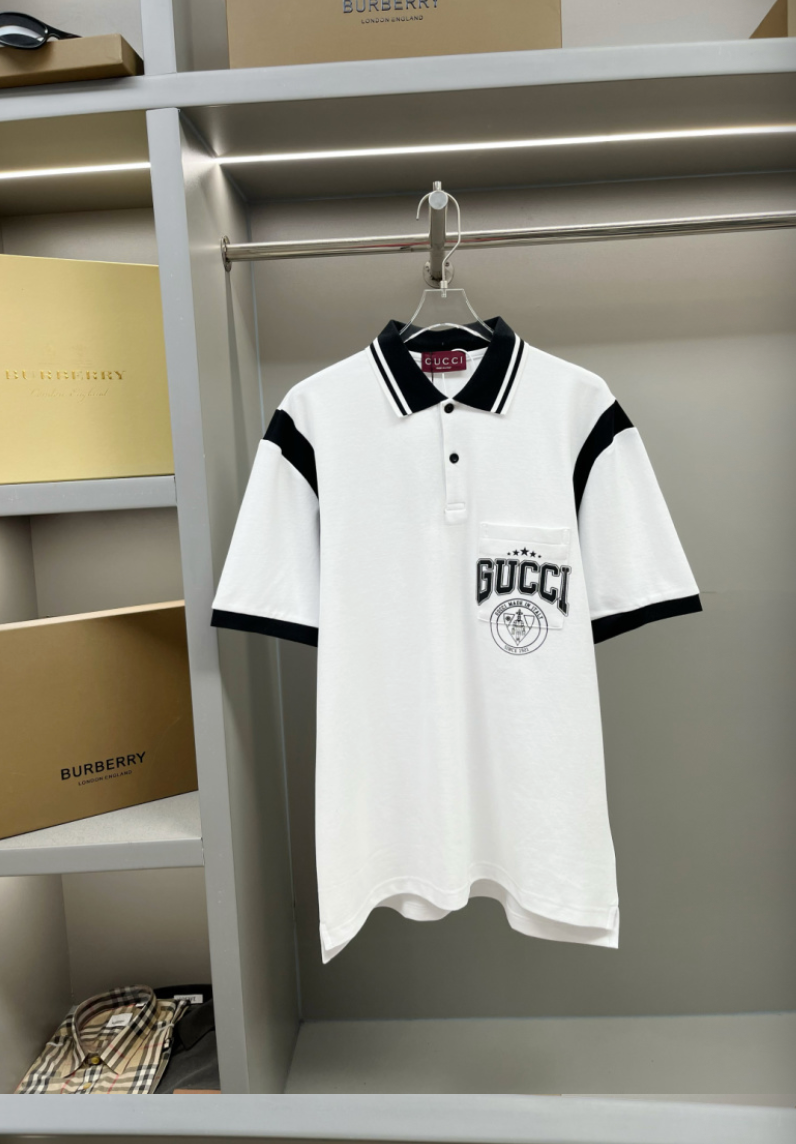 GUCCI CONTRAST COLLAR LOGO POLO SHIRT– 1:1 HIGH END