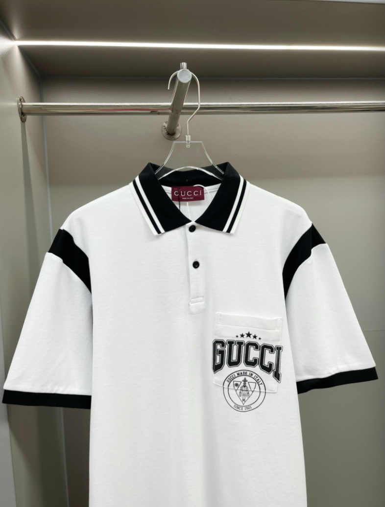 GUCCI CONTRAST COLLAR LOGO POLO SHIRT– 1:1 HIGH END