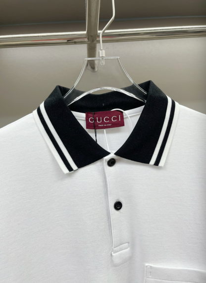 GUCCI CONTRAST COLLAR LOGO POLO SHIRT– 1:1 HIGH END