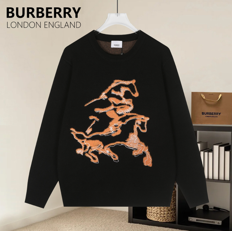 BURBERRY EQUESTRIAN KNIGHT WOOL SWEATER – 1:1 HIGH END