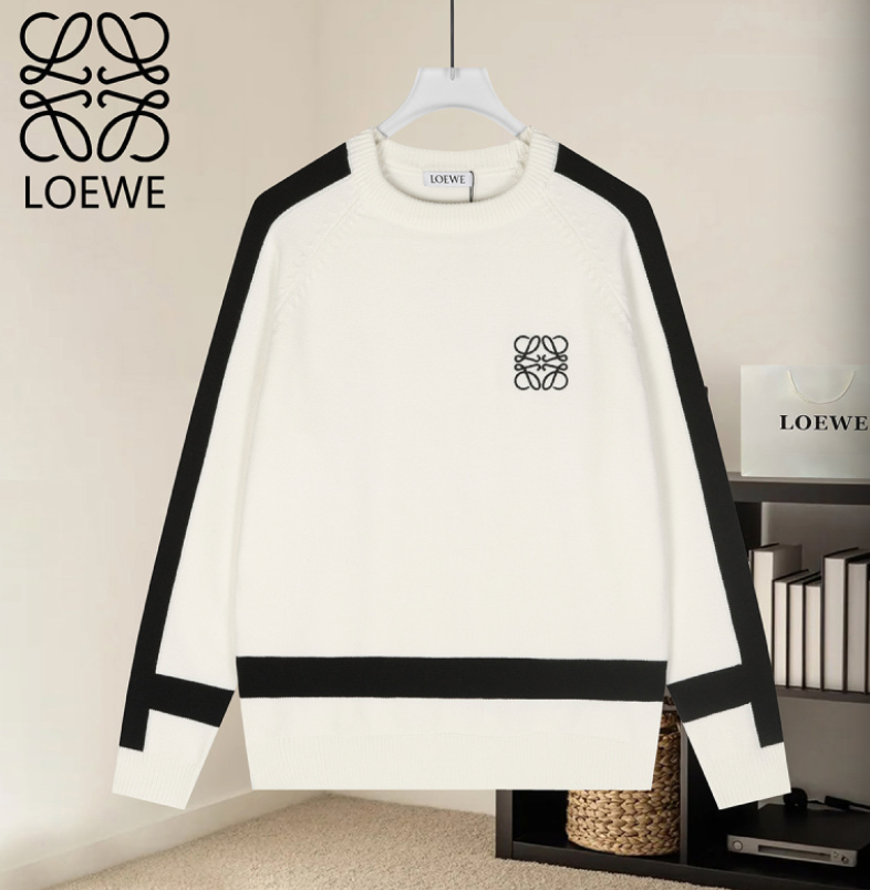 LOEWE ANAGRAM CONTRAST WOOL SWEATER– 1:1 HIGH END