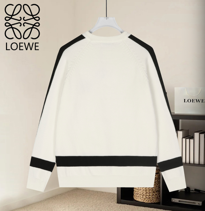 LOEWE ANAGRAM CONTRAST WOOL SWEATER– 1:1 HIGH END