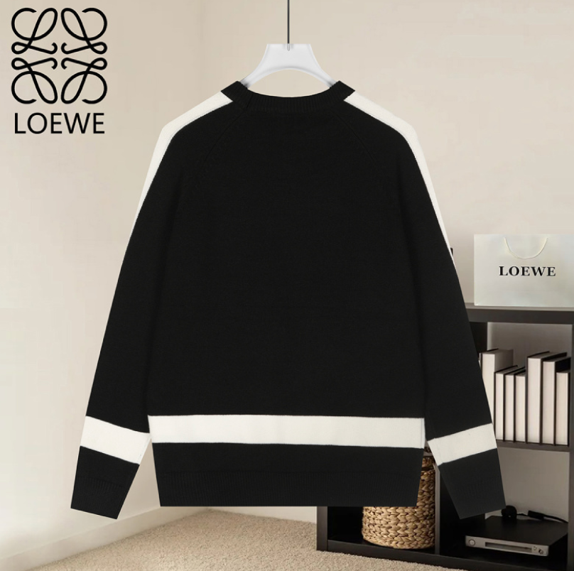 LOEWE ANAGRAM CONTRAST WOOL SWEATER– 1:1 HIGH END