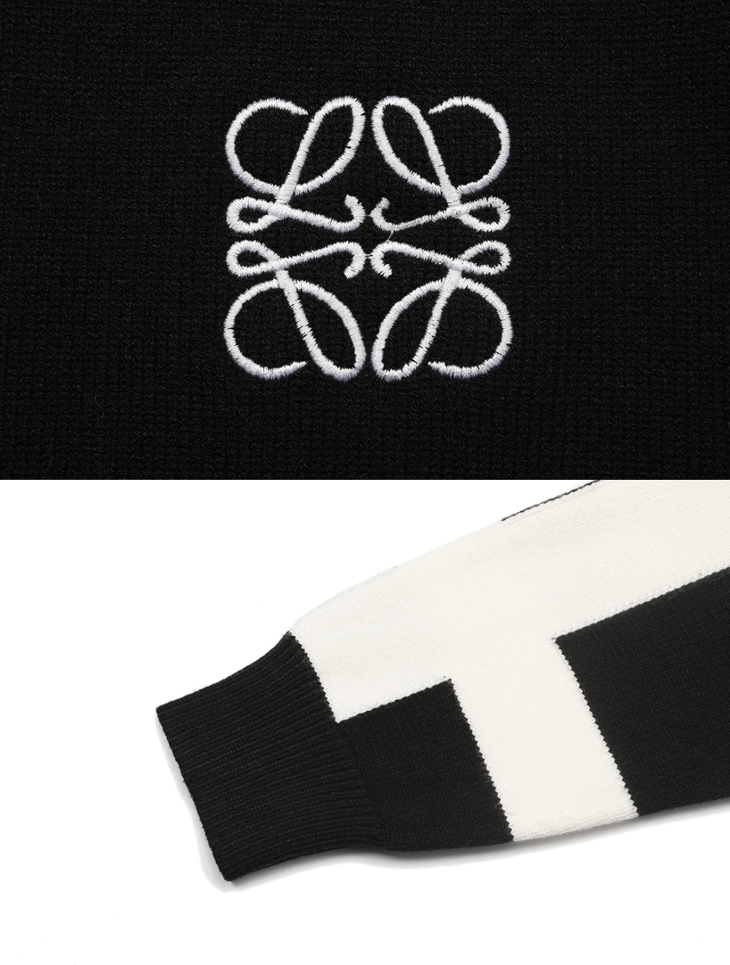 LOEWE ANAGRAM CONTRAST WOOL SWEATER– 1:1 HIGH END