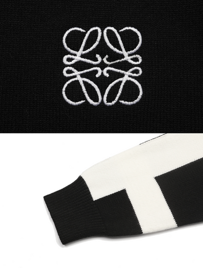 LOEWE ANAGRAM CONTRAST WOOL SWEATER– 1:1 HIGH END