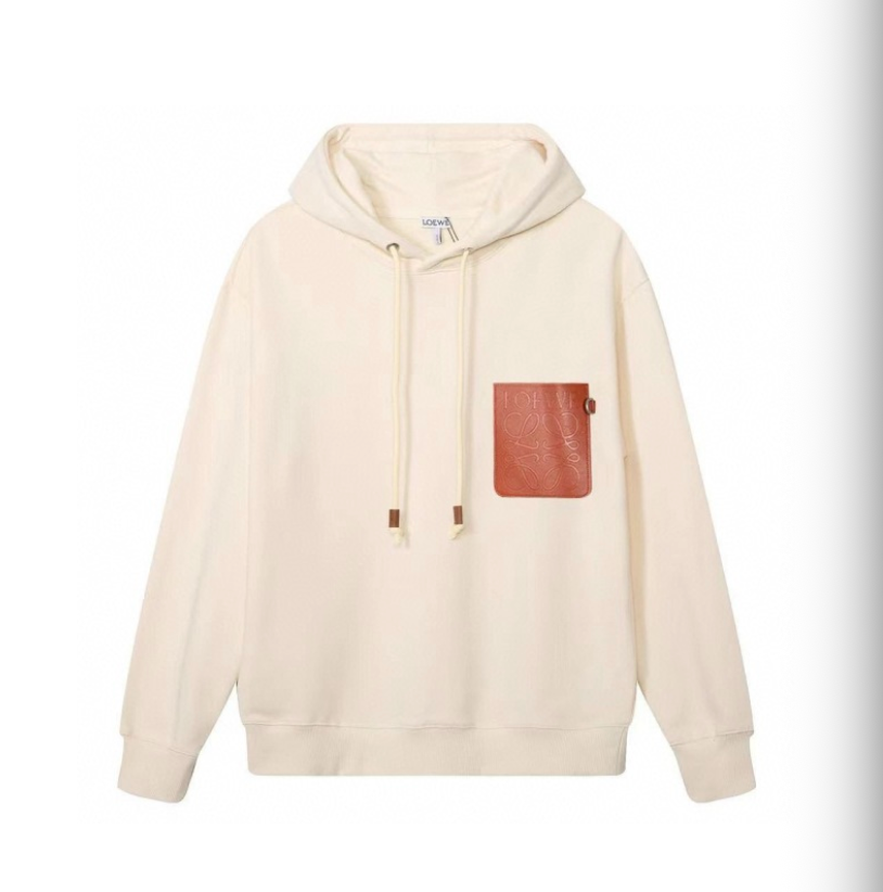 LOEWE ANAGRAM LEATHER PATCH HOODIE– 1:1 HIGH END