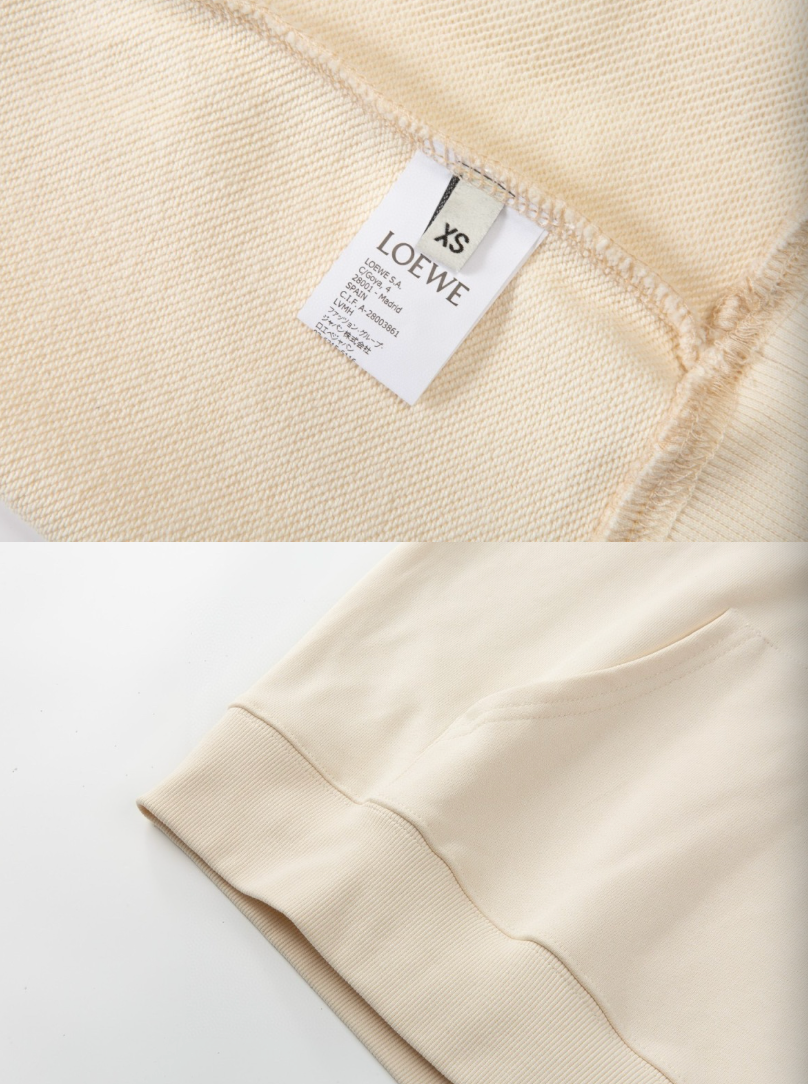 LOEWE ANAGRAM LEATHER PATCH HOODIE– 1:1 HIGH END