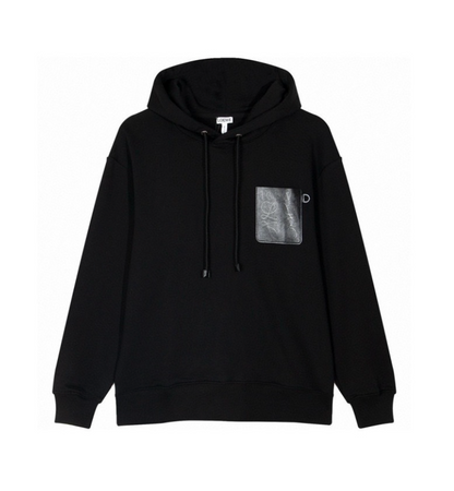 LOEWE ANAGRAM LEATHER PATCH HOODIE– 1:1 HIGH END