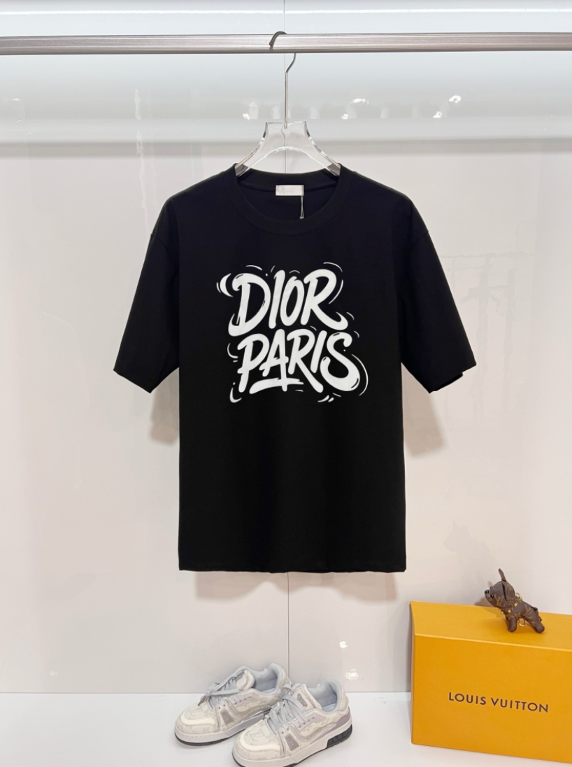 DIOR PARIS GRADIENT LOGO T-SHIRT – 1:1 HIGH END