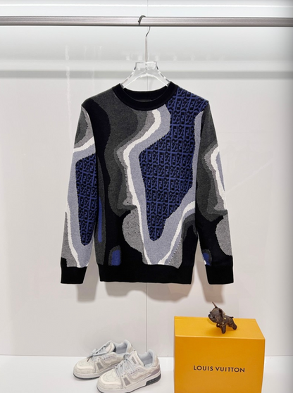 FENDI MONOGRAM JACQUARD RETRO KNIT SWEATER – 1:1 HIGH END