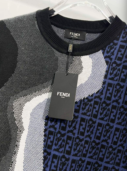 FENDI MONOGRAM JACQUARD RETRO KNIT SWEATER – 1:1 HIGH END