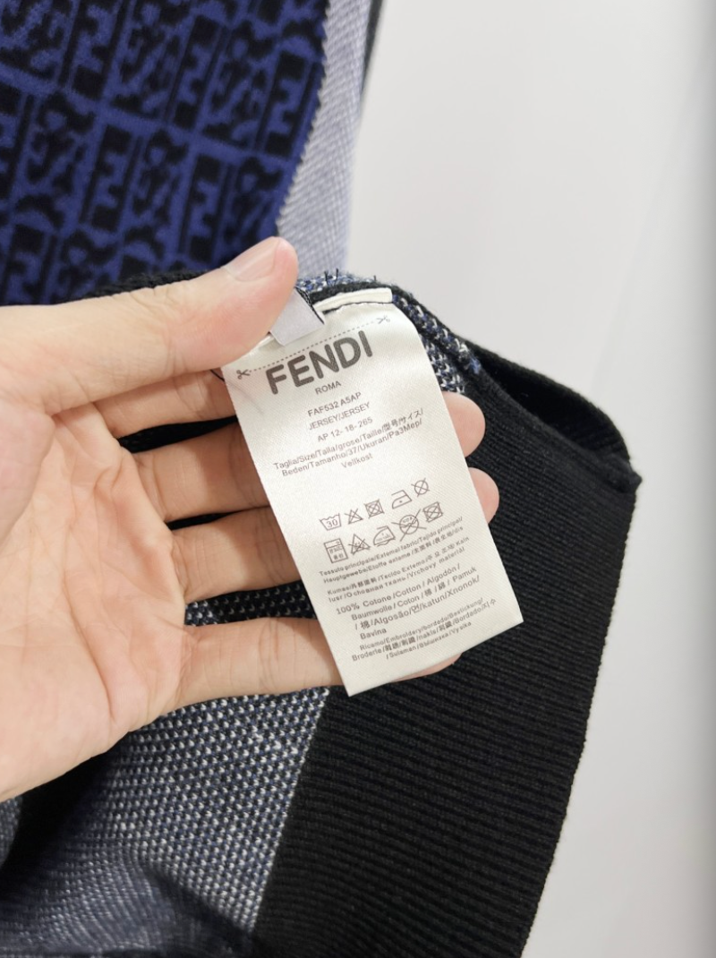 FENDI MONOGRAM JACQUARD RETRO KNIT SWEATER – 1:1 HIGH END