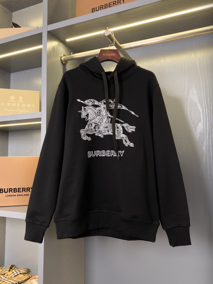 BURBERRY EMBROIDERED EKD OVERSIZED HOODIE– 1:1 HIGH END