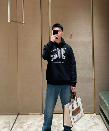 BURBERRY EMBROIDERED EKD OVERSIZED HOODIE– 1:1 HIGH END